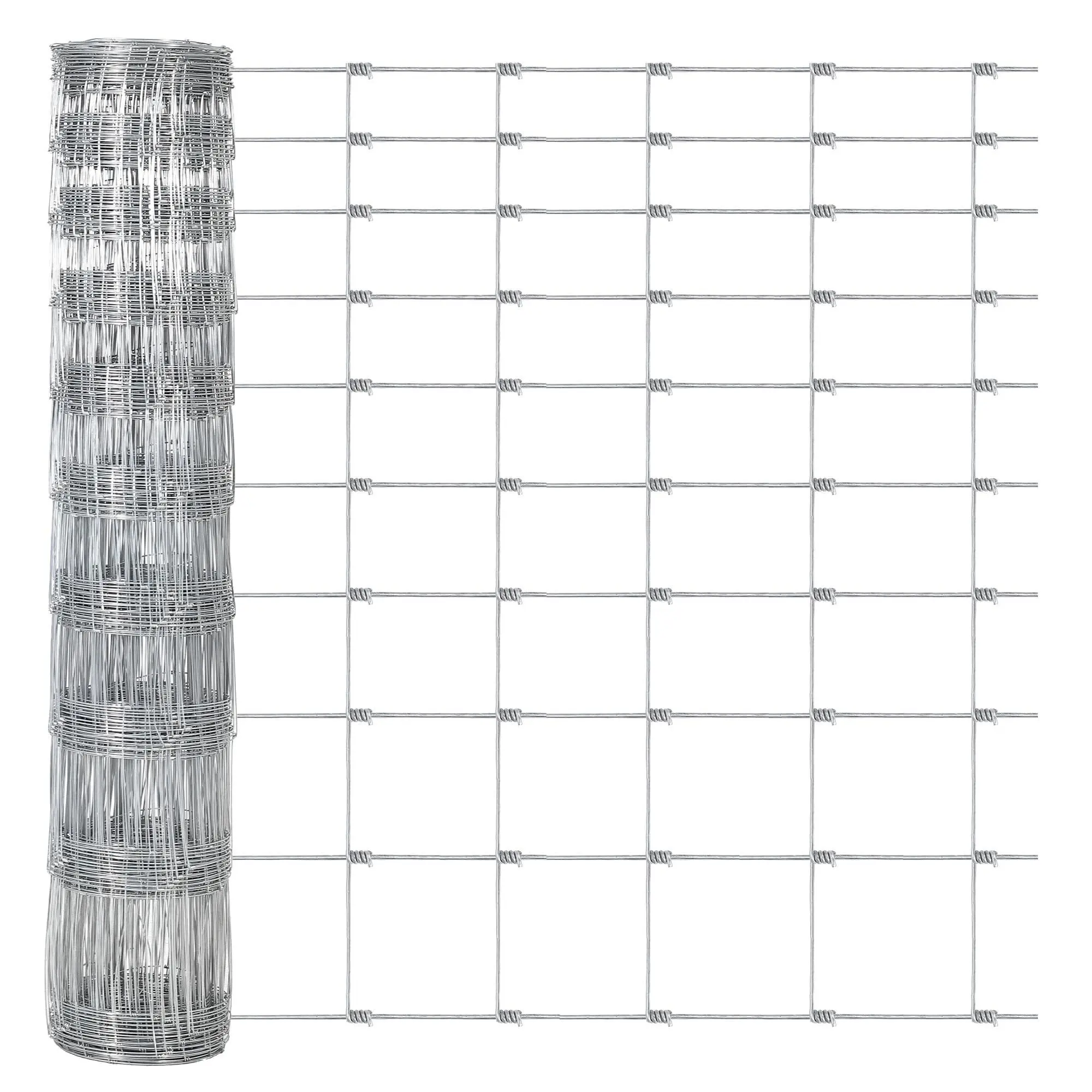 GARVEE Heavy-Duty Galvanized Wire Livestock Fence - Durable Metal Mesh for Cattle, Goat & Deer Protection - Corrosion-Resistant Farm & Yard Barrier - Fencing Roll, Size: 6ft x 100ft