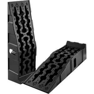 2 Pack Black Car Ramps, Low Profile Car Service Ramp for Vehicle Maintenance, Anti-Slip Base,Heavy Duty Car Ramps for Oil Changes, Trucks & Cars ﻿