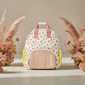 Girls' Strawberry Mini Backpack - Lightweight School Backpack with Adjustable Straps, Suitable School, Outings, and Occasions