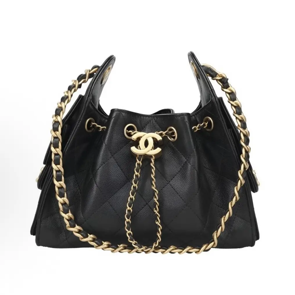 Pre-owned CHANEL 25 Bag (26C) – Mini Quilted Calfskin Shoulder Bag, Black with Gold Hardware