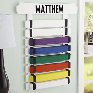Personalized Karate Belt Display, Belt Display, Karate Gift, Belt Holder