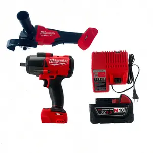 Milwaukee M18 Cordless Power Tool Combo Kit Featuring Brushless Angle Grinder And High-Torque Impact Wrench For Automotive Repair, Construction, Metal Fabrication, And Heavy-Duty Diy Projects Delivers Reliable Performance, Extended Runtime