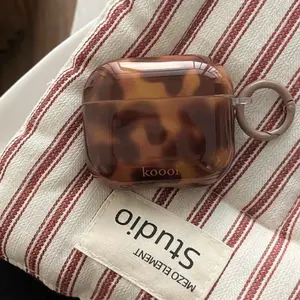 Niche premium retro tortoiseshell leopard print for airpodpro protective case airpod4 new pro2 brown AirPods 3 wireless bluetooth 4/3 generation soft earphone cover Protection