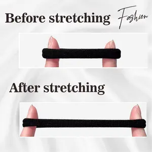 Colorful elastic hair cord High elastic high ponytail does not hurt hair color variety Random Color