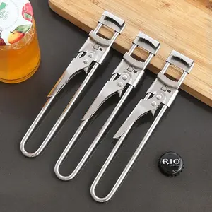 Jar Opener Mulifunctional Adjustable Can Opener for Weak Hands,Stainless Steel Jar Lid Opener Bottle Opener TOOL for Seniors with Arthritis Stainless Steel Multi