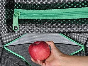 Yesker 8 Layer Herb Drying Rack Hanging Mesh Net Foldable Plant Drying Racks 24" Diameter with Green Zipper & Hook Dryer Hanging Rack for Herbs Seed Bud Fruit Clothes Grow Tent Closets Garden Outdoor