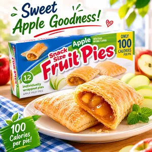 Apple Filled Snack Pies Individually Wrapped Sweet Pastry Dessert Treats Convenient Family Snack Box 12 Piece Assortment