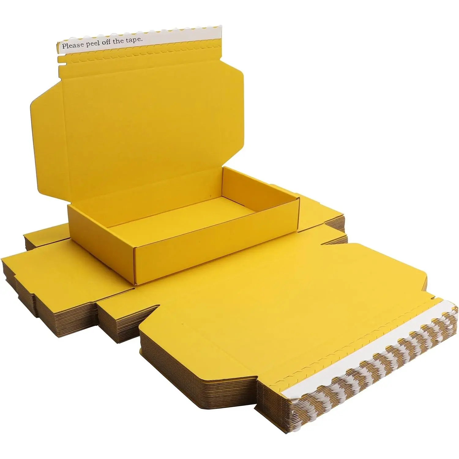 Yellow Shipping Packaging L10.5xW6.3xH2 inch  Hard Corrugated Cardboard Shipping Boxs  Wrap Box for Bridesmaid Proposal,Invitations, Wedding,Christmas,Anniversary