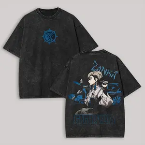 Gachiakuta Printed Unisex Washed T-Shirt Overszied Y2k Men Women Anime Manga Gacahiakuta Cleaners2 Streetwear Female Male Clothes