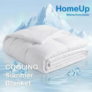 [Memorial Day Sale]ULTRA COOLING NTBAY Summer Blanket - Q-Max 0.45 Ice Silk Cooling Comforter for Hot Sleepers & Night Sweats, Double-Sided Cold Touch Breathable Blanket, Soft Lightweight Bedding Gift