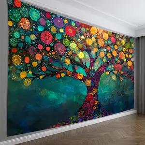 1pc Vintage Life Tree Polyester Tapestry - 3D Wall Mural Tapestries, Decoration for Living Room, Bedroom, No Feather, No Power Required, Creative Room Decorations Gift for Home Supplies