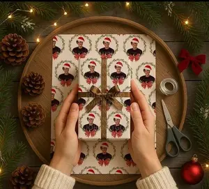 [ Sale up to 50%] Funny Christmas Conrad Fisher Gift Wrap Papers, Team Conrad, Gift For Christmas Holoday, Xmas Wrap Papers in Matte, Satin Material