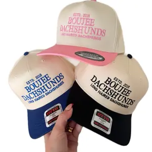 Boujee Dachshund Trucker Hats - Est. 2018, Available in Multiple Colors: Pink, Blue, and Black