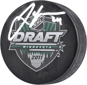 Jamie Oleksiak Seattle Kraken Autographed 2011 NHL Draft Logo Hockey Puck - Fanatics Authentic Certified