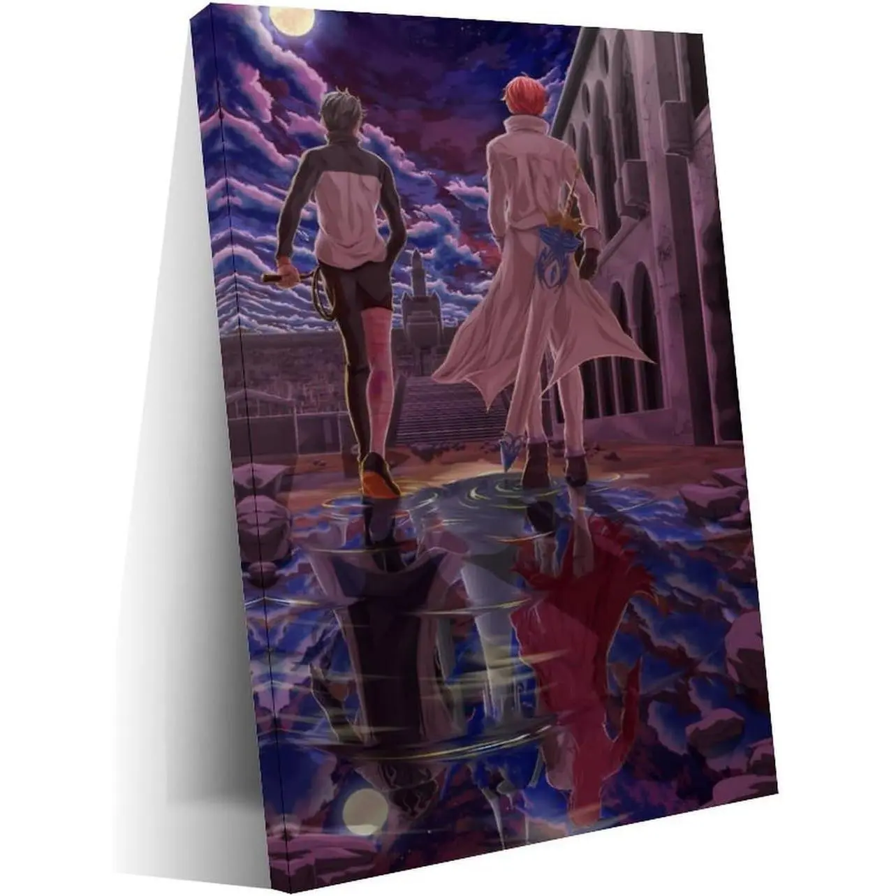 Japanese Anime Re Zero − Starting Life in Another World, Natsuki Subaru And Reinhard Art Painting PosterWall Art Canvas Print Living Room Office Bedroom Aesthetic