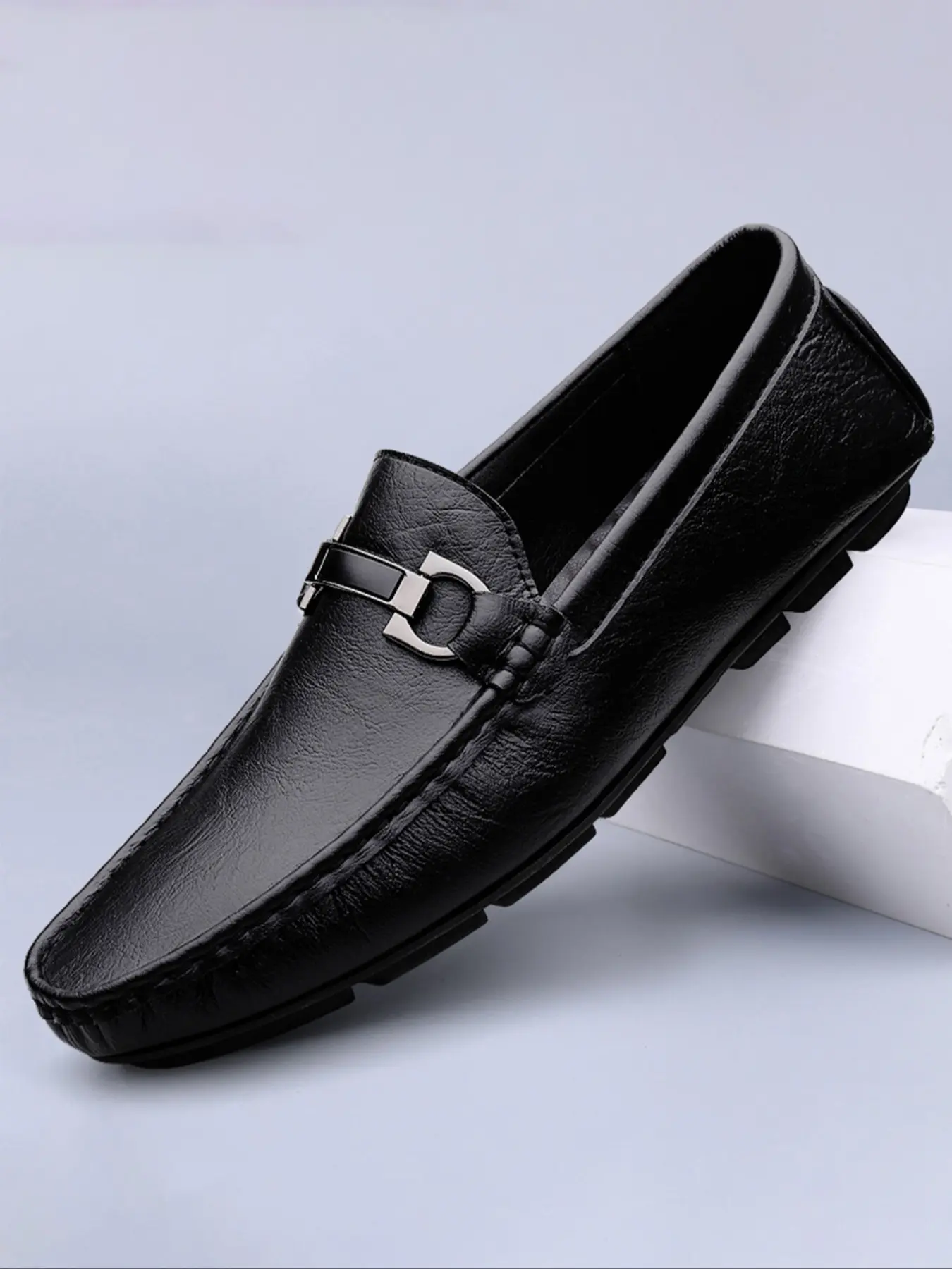 Luxury Men's First Layer Cowhide Low Top Loafers, Casual Business Style Slip-On Flats, Slip On Footwear, Suitable for All Seasons, Weddings, Parties, Office, Versatile Shoes