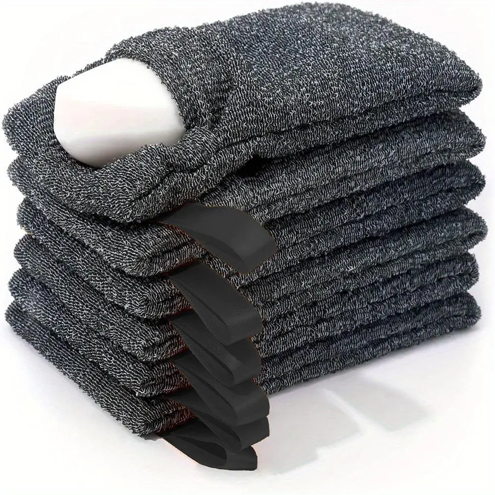 Soap Pocket, 6 Counts/set Exfoliating Soap Saver Pouch, Bathroom Accessories Mesh Bar Soap Foam Lather Pouch for Home Dormitory Travel, Exfoliating Bath Tool, Body Care Tool, Shower Bath Tool, Bathroom Essentials