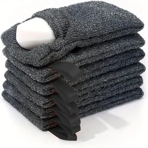Soap Pocket, 6 Counts/set Exfoliating Soap Saver Pouch, Bathroom Accessories Mesh Bar Soap Foam Lather Pouch for Home Dormitory Travel, Exfoliating Bath Tool, Body Care Tool, Shower Bath Tool, Bathroom Essentials, Bathing Accessory