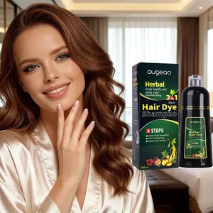 Hair Dye Shampoo for Grey Hair Coverage – Natural Herbal Hair Darkening Shampoo for Women & Men, Long Lasting, Easy to Use, Damage Free, At Home Hair Color-3 in 1 Color Depositing Shampoo 16 fl oz，Mother's Day