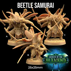 Beetle Samurai RPG Mini Dragon Trappers Lodge Secrets of the Silkbound Miniature for Tabletop Gaming DND Wargaming RPG 3D Printed