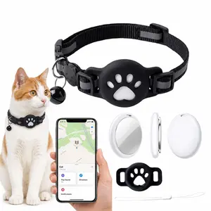 GPS Tracker Collar Set for Cats and Kittens, Pet Locator Compatible with iOS, Essential Pet Addition for Safe Tracking