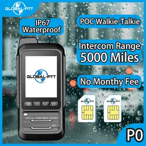 GLOBAL-PTT P0 IP67 waterproof walkie-talkie professional 4G POC global walkie talkie portable two way radio commutator long range