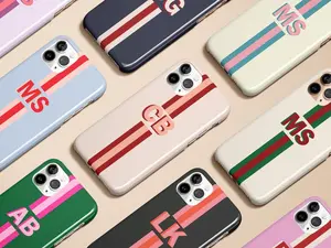 Custom Monogram Initials, Personalized Name Phone Cover  Phone Case IP 17 16 15 14 13 12 Pro Max X