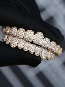 Hiphop Style Teeth Grill Set, Shiny Punk Hat Combo, Durable /silver Color Tooth Grills, Fashion Accessory for Rappers, Teeth Kit