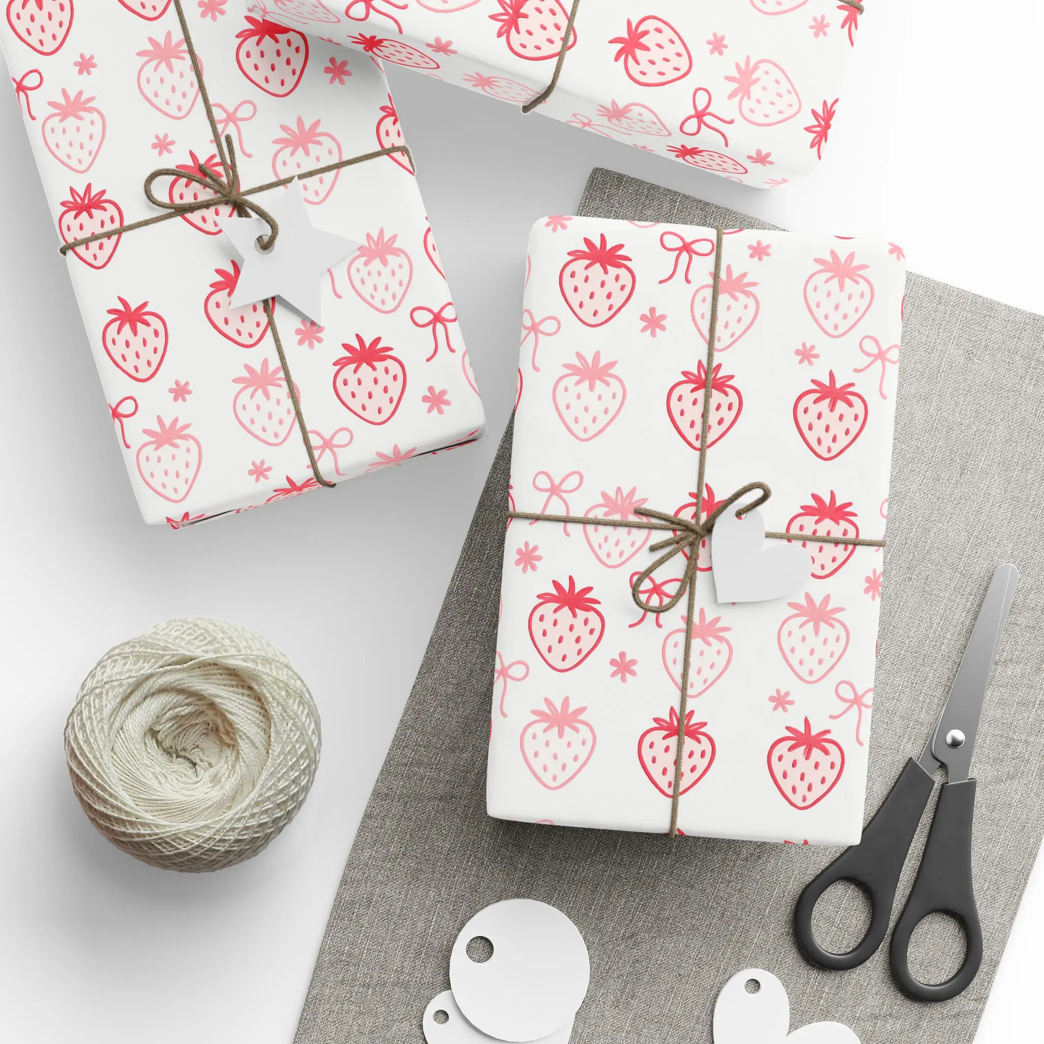 Charming Strawberry Wrapping Paper Roll - Perfect for Birthdays, Celebrations, Gift Wrap, Holidays, Craft Projects