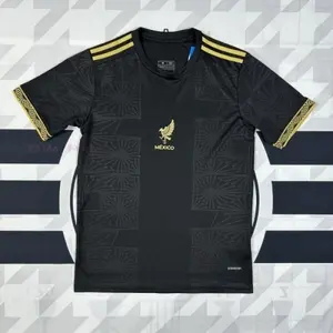 2025 National Soccer Team Home Black Short Sleeve Soccer Jersey