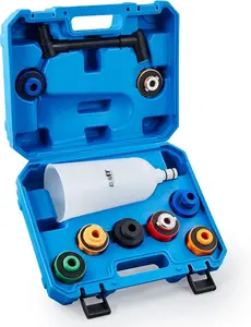 Orion Motor Tech Engine Oil Funnel Set, 2 qt Funnel for Automotive Use with Flexible Extension & 8 Adapters Compatible with Toyota Jeep Mazda Ford Dodge More, Spill Free Large Funnel for Oil Change, , Limited Time Deal