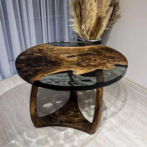 [BCR006] Black Walnut Wood Epoxy Table custom epoxy river slab table, Executive Desk, Custom Large Epoxy River Table, Solid Wood Slabs Table, Large Computer Office Desk Workstation, Business Furniture for Home Office