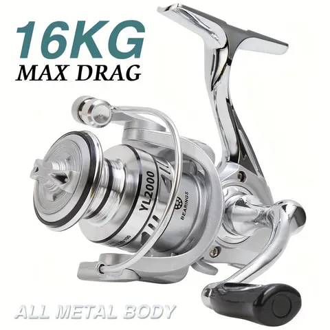 Billings Yl 1000~7000 Series 5.2:1 Gear Ratio35lb Max Drag Cnc Metal Spool Spinning Fishingreel for Freshwater Saltwater Fishing Tackle Fishing Equipment