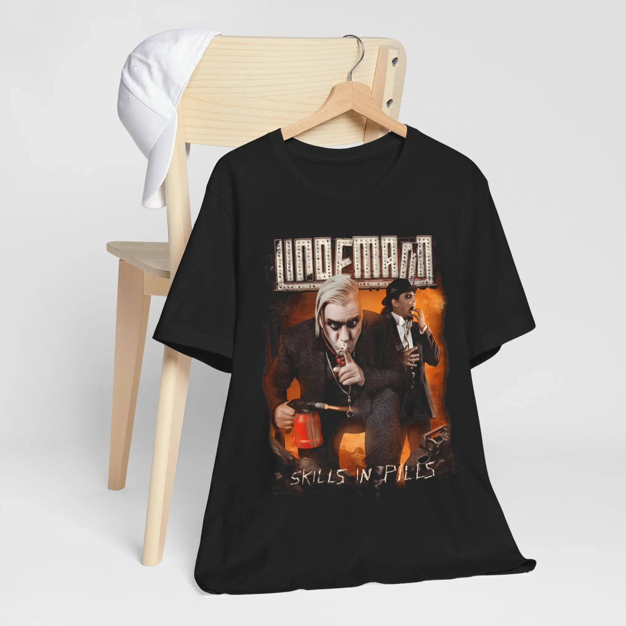 Rammstein Vintage Band T-Shirt, Tour Punk Logo Album Tee, Unisex Jersey Short Sleeve