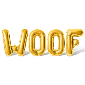 Letter Balloons - WOOF 16" Inch Alphabet Letters Foil Mylar Balloon Dog Birthday Party Banner