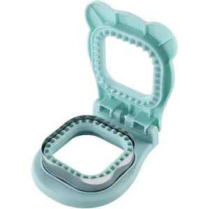 Sandwich  and Sealer, Uncrustables Sandwich Maker for Making Lunchtime Easier,Square Sandwich Uncrustable  for  Breakfast and Lunches (Square Light Blue)