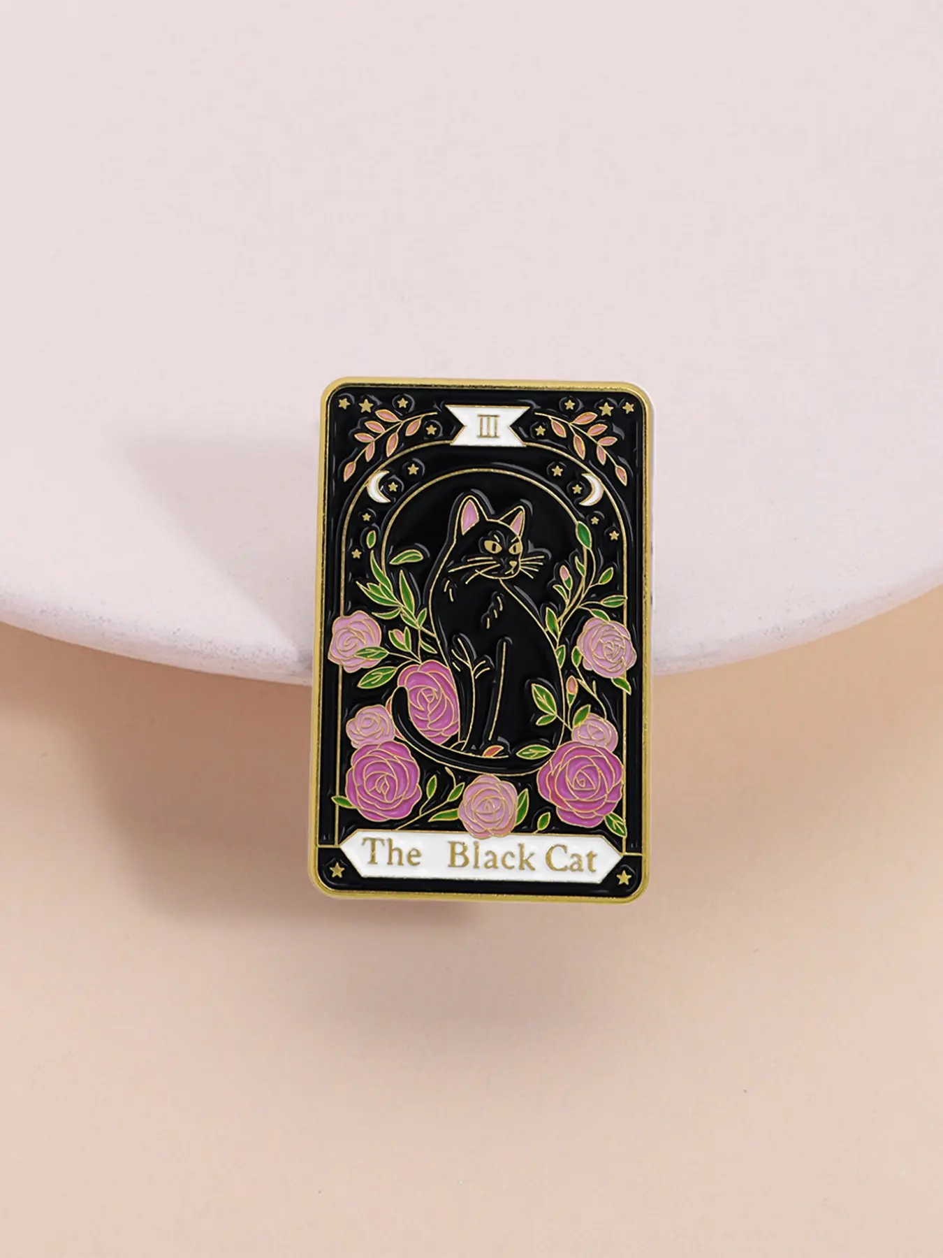 Vintage Enamel Finish Brooch Pin, Alloy Brooch Pin, Gothic Style Themes Jewelry Accessory, Flower Design, Floral Decoration, Unique Gift Idea for Women & Girls, Floral Pins