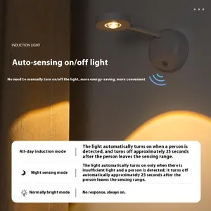 Rechargeable Motion Sensor Wall Light, Wireless Picture Light, Dimmable 3 Light Color Spotlight for Living Room Bedroom Gallery Hanging Picture Stairs Kitchen