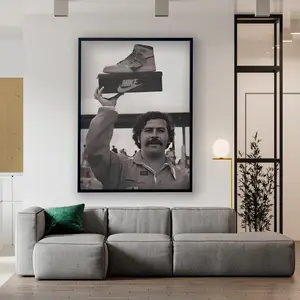 [ SALE UP 45% - UNFRAMED POSTER ] Retro Sneaker Canvas Art, Black and White Aesthetic Poster, Hypebeast Room Decor, Urban Streetwear Wall Art