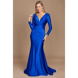 Dylan & Davids Long Sleeve Formal Fitted Evening Dress