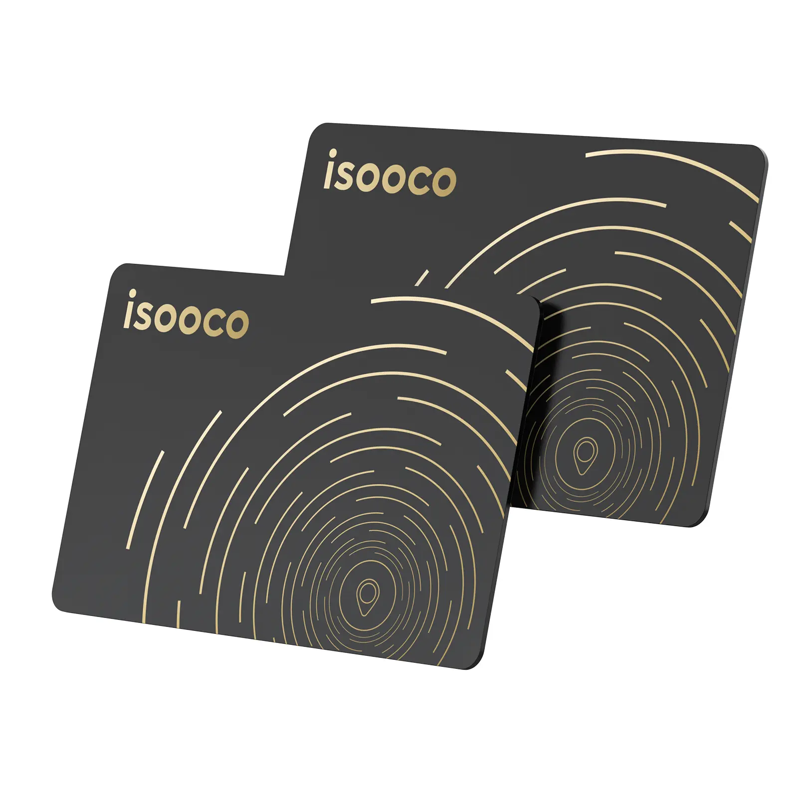ISOOCO IS2402 2-Pack MFi Certified Travel Finder Card – Ultra-Slim GPS Tracker for Luggage, Wallet and Backpacks with IP67 waterproof design and accurate Apple Find My tracking.