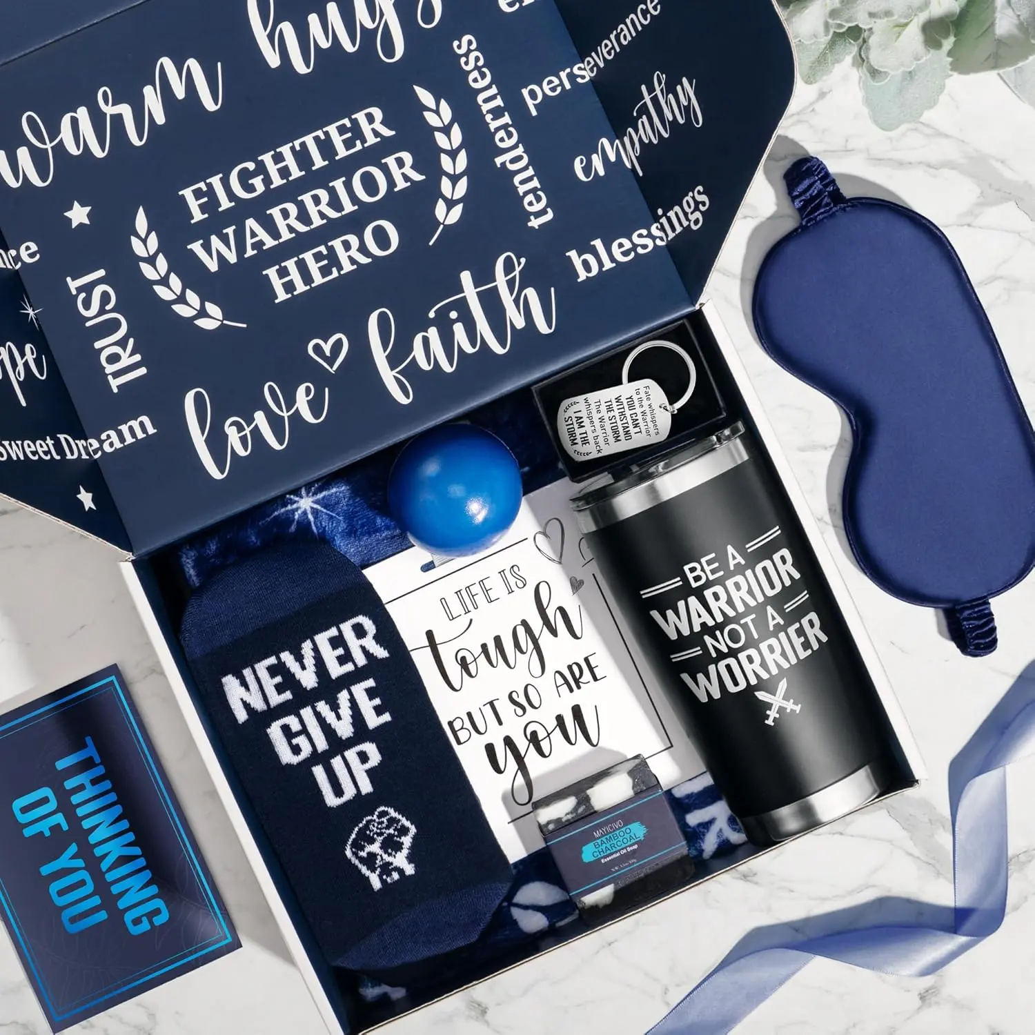 Father’s Day Get Well Soon Gifts for Men, After Surgery Cancer Gifts for Dad, Chemo Care Package Thinking of You Feel Better Gift Basket for Father Brother w/Tumbler