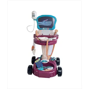 Medical Cart X-ray Screen Set for Toddlers 3-5 Years - Realistic Doctor Playset with Stethoscope & X-ray Light - Ideal Gift for Kids' Pretend Play