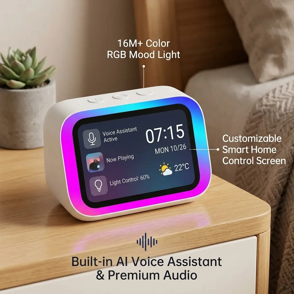 Multifunctional Smart Speaker, Bluetooth 5.4, HD Touch Display, Photo Album & Voice Control Multifunctional Smart Speaker, Bluetooth 5.4, HD Touch Display, Photo Album & Voice Control