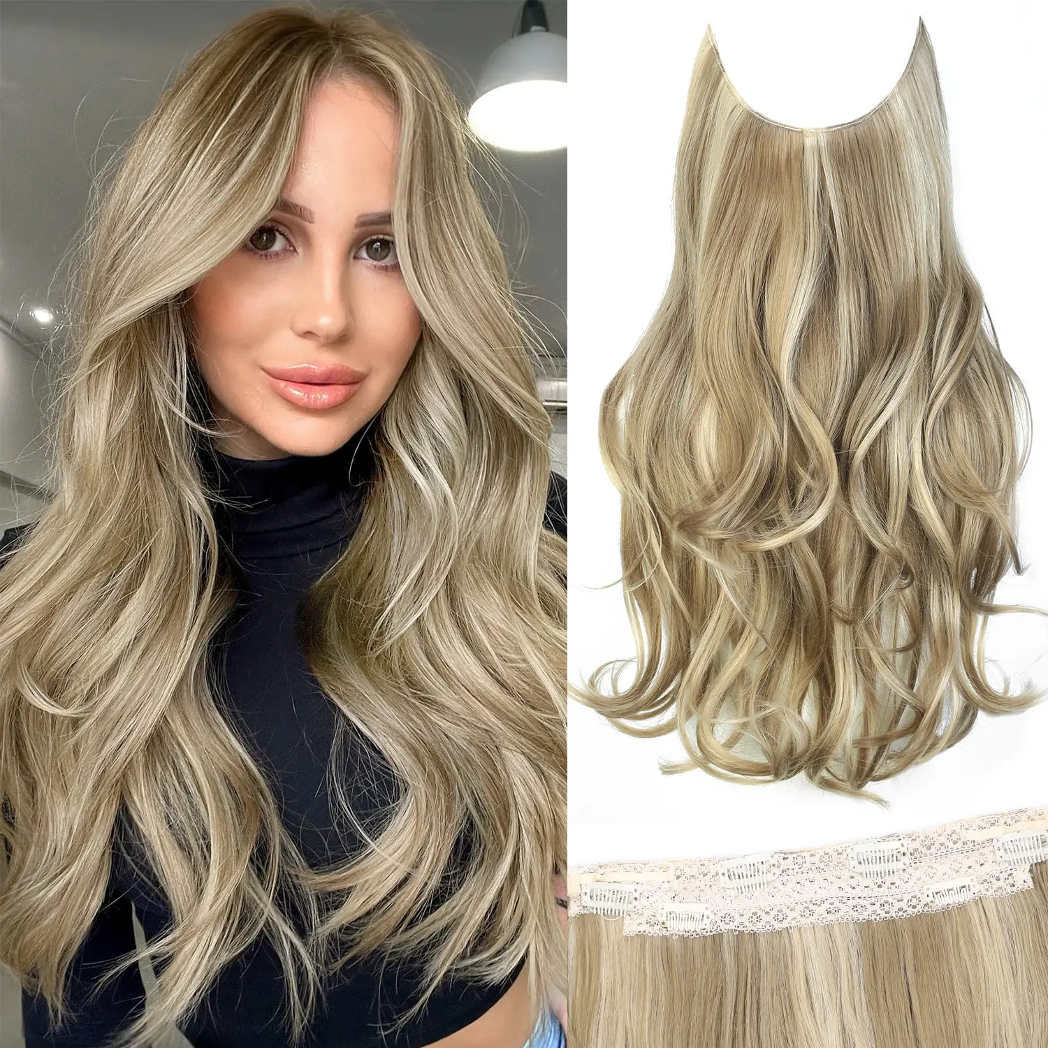 20inch Layered Light Brown mix Golden Blonde