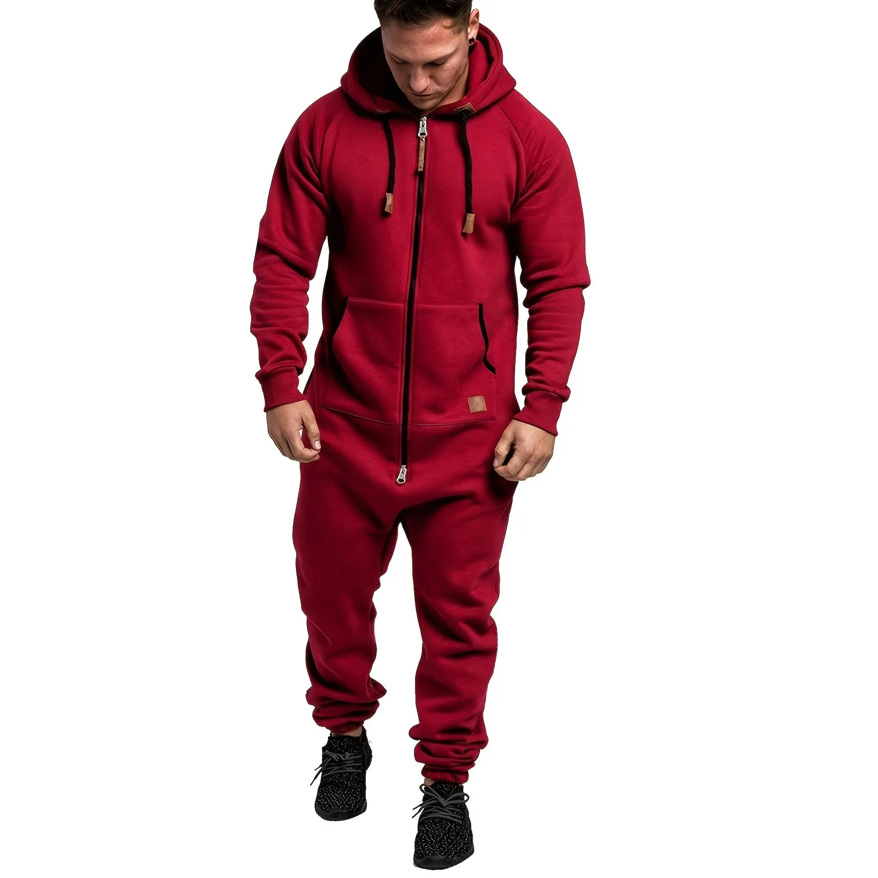 Men's Autumn/Winter Home Warm Onesie Pajamas