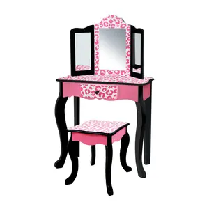 Fashion Leopard Prints Gisele Play Vanity Set Pink / Black