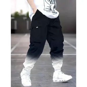 Boys Teens Multi-Pocket Gradient Jogger Pants School Year Round Halloween Casual Fashion Streetwear Everyday Versatile Trendy Workout Outdoor Size 8-16 Years GK2079 Jogger