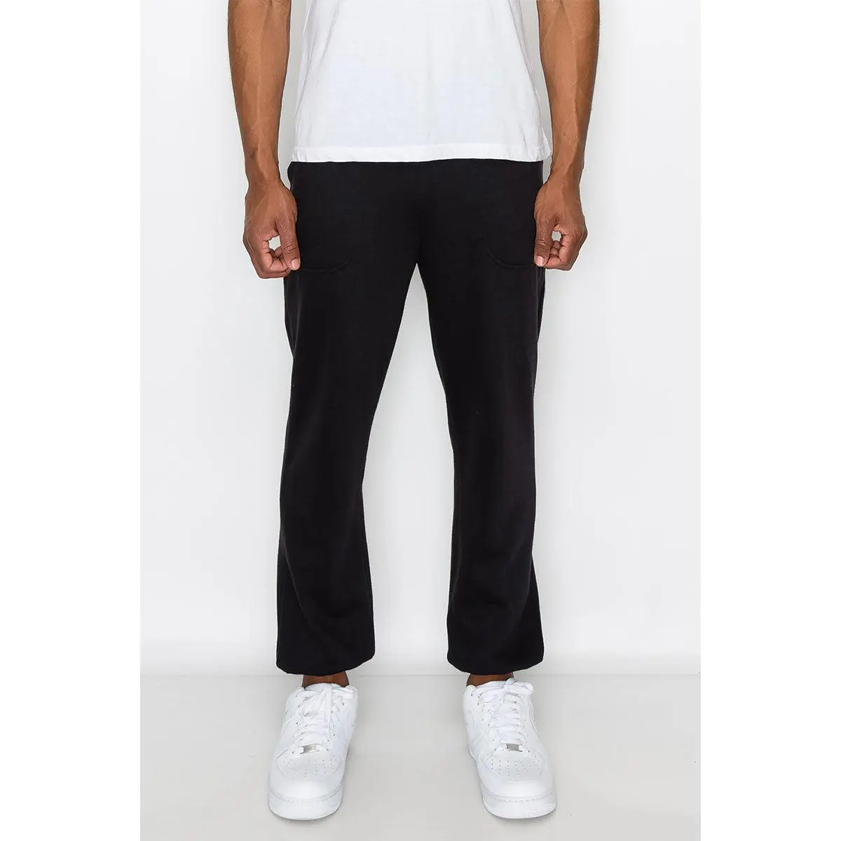 VICTORIOUS Unisex Lightweight Fleece Sweatpants - Cozy Loose Fit Cotton Blend with Elastic Hem & Adjustable Drawstring, Elastic Fabric Men's Sports Sweatpants, 60% Cotton Soft, Warm Fleece Hug, Trouser