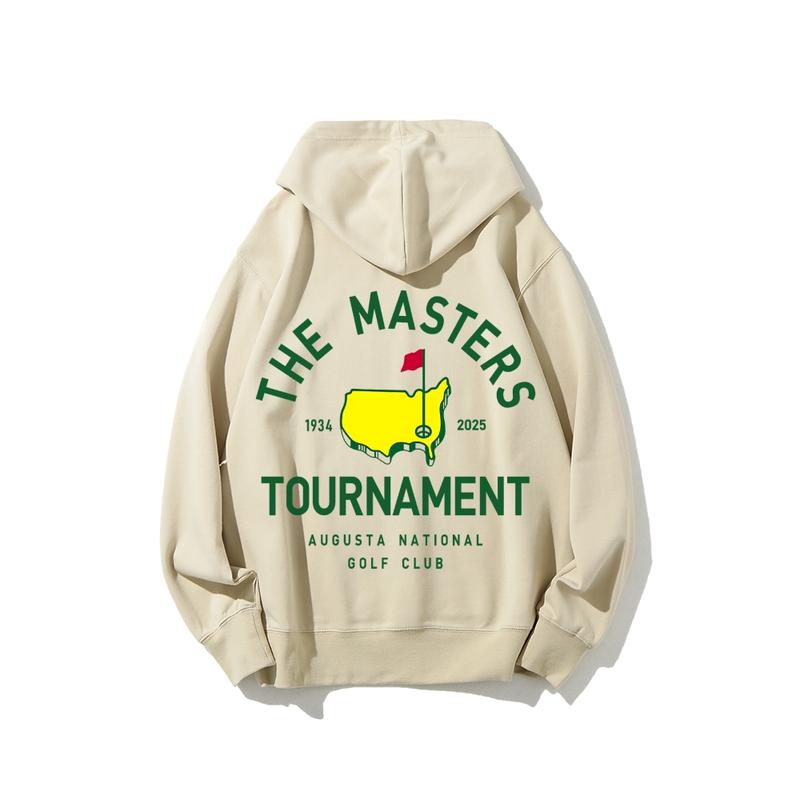 THE MASTERS Golf Hoodie – Creative & Versatile Cotton Pullover, Golf Pattern Sweatshirt for Men & Women, Street Retro & Outdoor Sports, Y2K Style